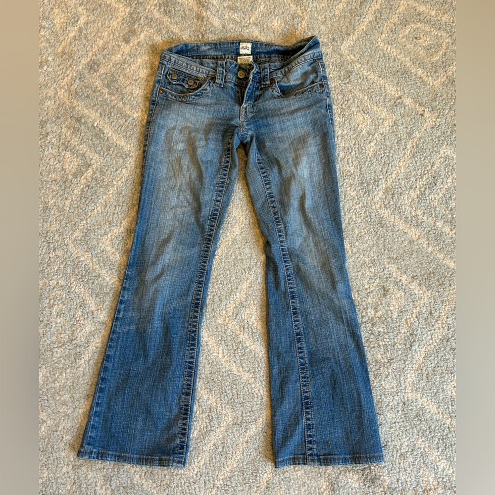 Low rise flare jeans